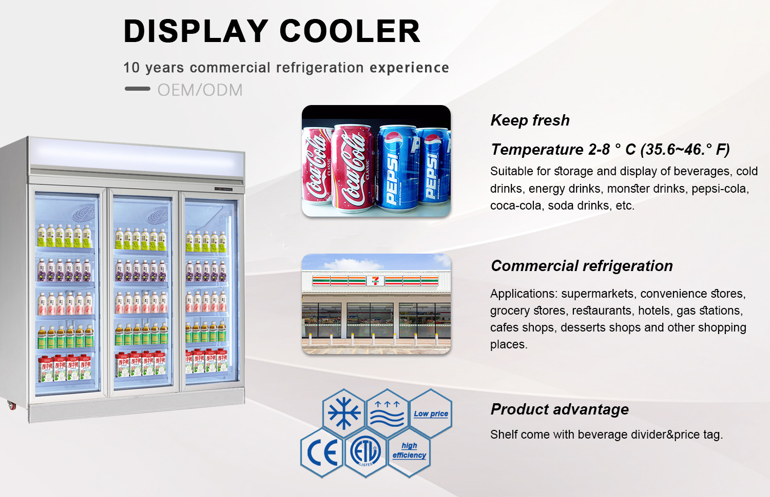 RUIBEI Best Built In Beverage Fridge 2023 Coca Display Cola New Fridge Cold Drink Fridge