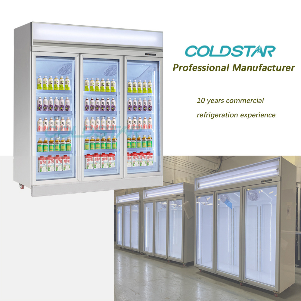 Refrigeration Equipment Pepsi Display Refrigerator with Glass Door Commercial Fridge Beverage Freezer