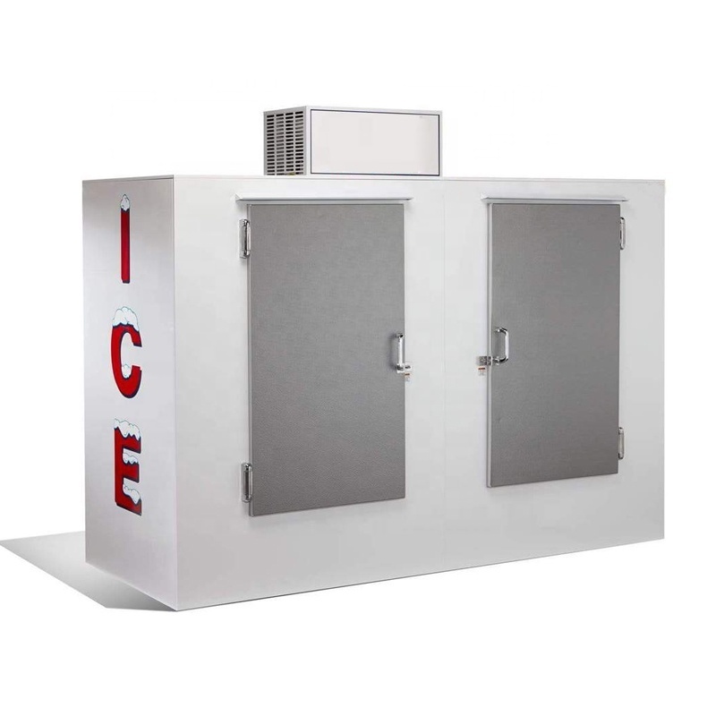 Best selling ice storage freezer/ ice refrigerated container ice merchandiser outdoor fridge