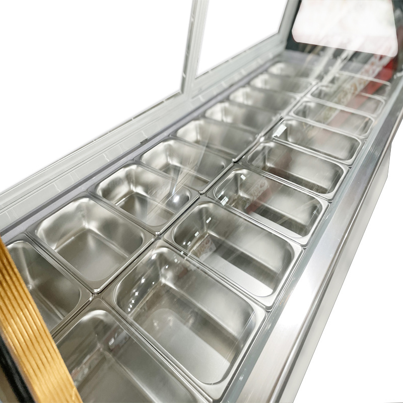 display fridge salad bar salad display freezer refrigerated salad display