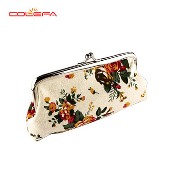 Factory OEM personalized Wholesale Woman Funny Unique Purse Pouch Canvas Coin Bag floral purse