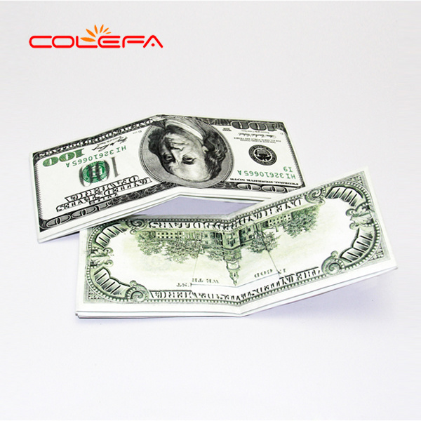 Custom printed USD currency stitched tear water resistant slim design cheapest 1070D tyvek paper mighty money card wallet