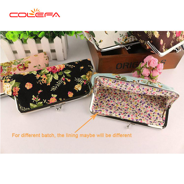 Factory OEM personalized Wholesale Woman Funny Unique Purse Pouch Canvas Coin Bag floral purse