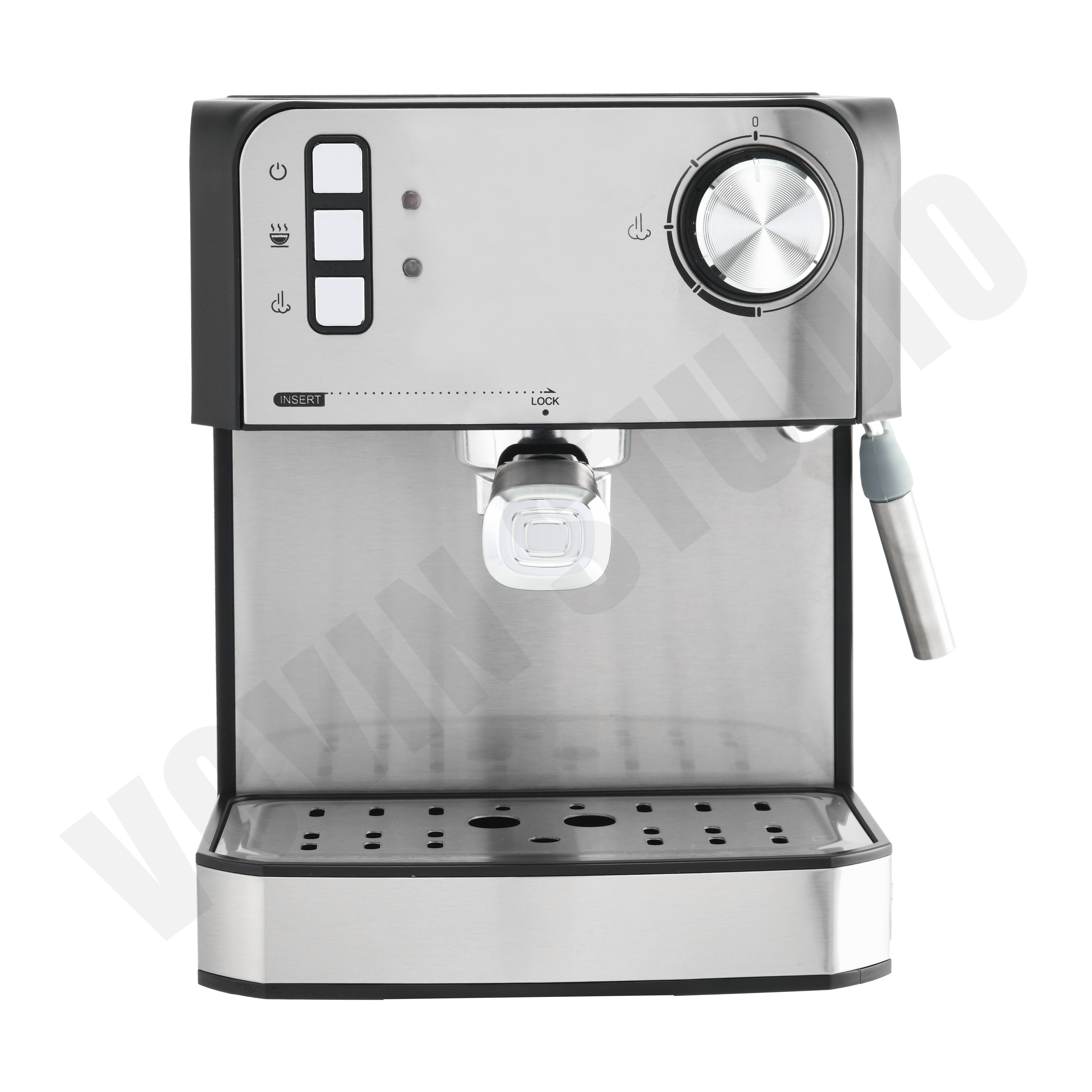 2021 Stainless Steel Coffee Maker 15 20 Bar Espresso 2 Cups Filter Coffee Machine Can make Cappuccino and latte for commercial