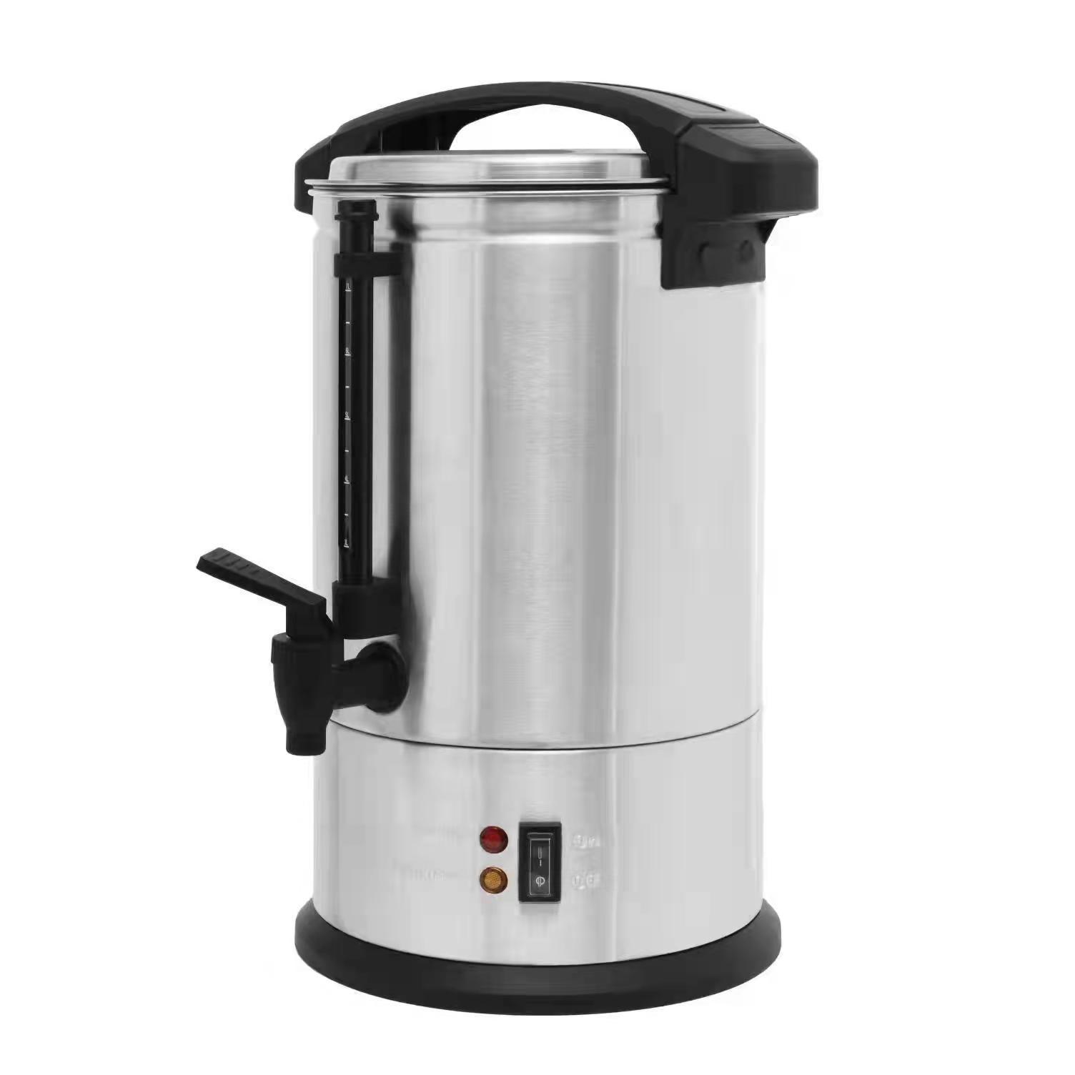 10 Liter Stainless Steel Commercial Hot Water Dispenser Tea Water Boiler for Restaurant Commercial Luxury Catering Tea Urn