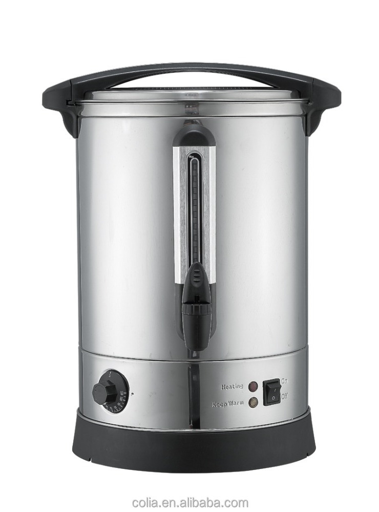 Stainless Steel Electric Catering Urn 15 L  Hot Water Boiler or Kettle  Energy Saver Warmer with Lock Lid Auto Shut off