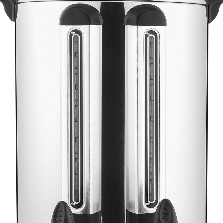 commercial large capacity stainless steel electric kettle water boiler for tea double taps catering water urn 8-40 liter