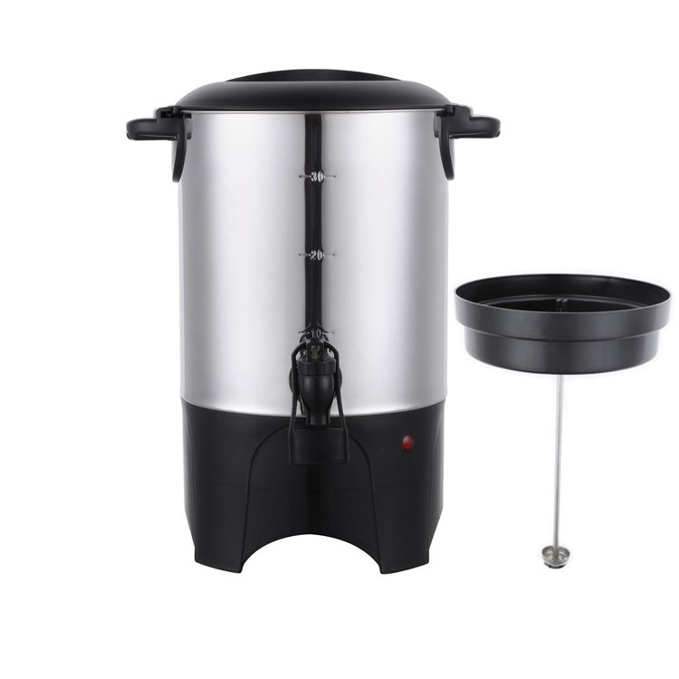 One-hand dispensing Coffee Urn 55 100 Cups Cafe Mquina Coffee Brewer Boiler with Basket 110-120V Aluminum Electric Coffee Maker