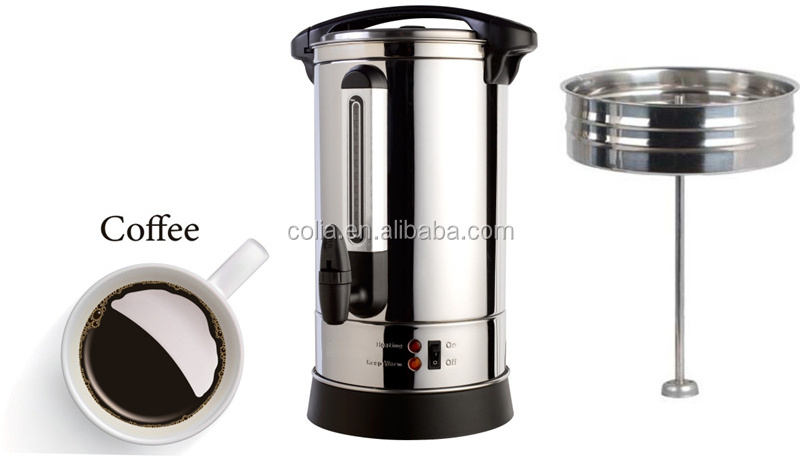 Stainless Steel Electric Coffee Urn 10 Liter Coffee Machine For School Office Shops Catering Commercial Coffee and Tea Maker