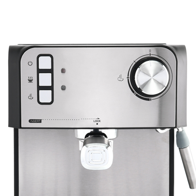 Cappuccino Latte Mocha Espresso Coffee Maker Household Espresso Coffee Machine 850W Stainless Steel Italian Coffee Maker Machine