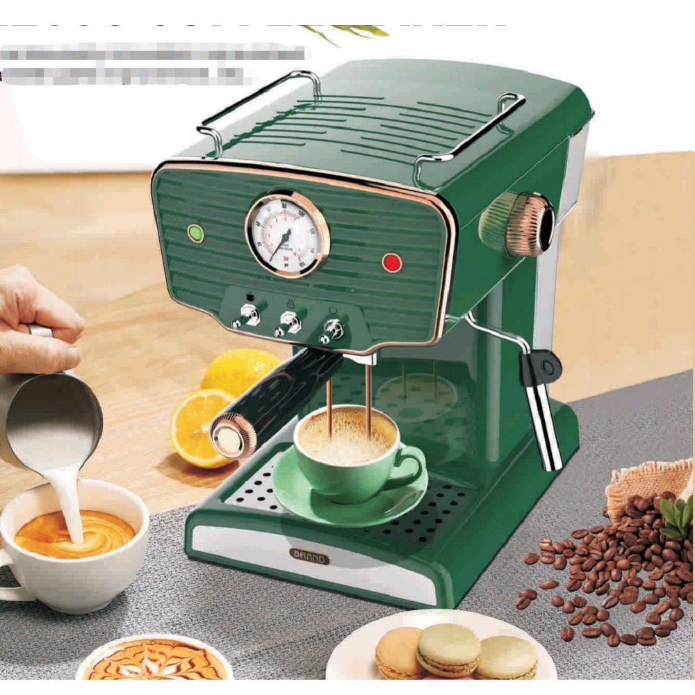 Retro Style Espresso Coffee Maker New Design 850W 1050W Italian Coffee Machine 15 Bar 20 Bar Cappuccino Coffee Maker