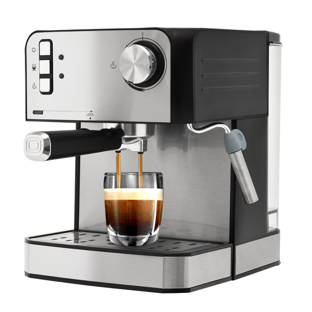 Cappuccino Latte Mocha Espresso Coffee Maker Household Espresso Coffee Machine 850W Stainless Steel Italian Coffee Maker Machine