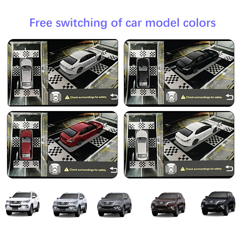 Hd 360 Degree Car Bird Eye ADAS BSD Camera System 360 View Car Around Camera Parking System