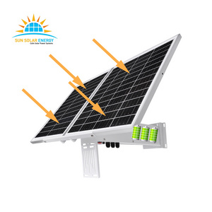 80W Trail Camera Solar Panel 90AH, Solar Battery Charger Kit 5V 12V 48V, IP66 Waterproof Solar Panel for 4G Router Wifi Camera