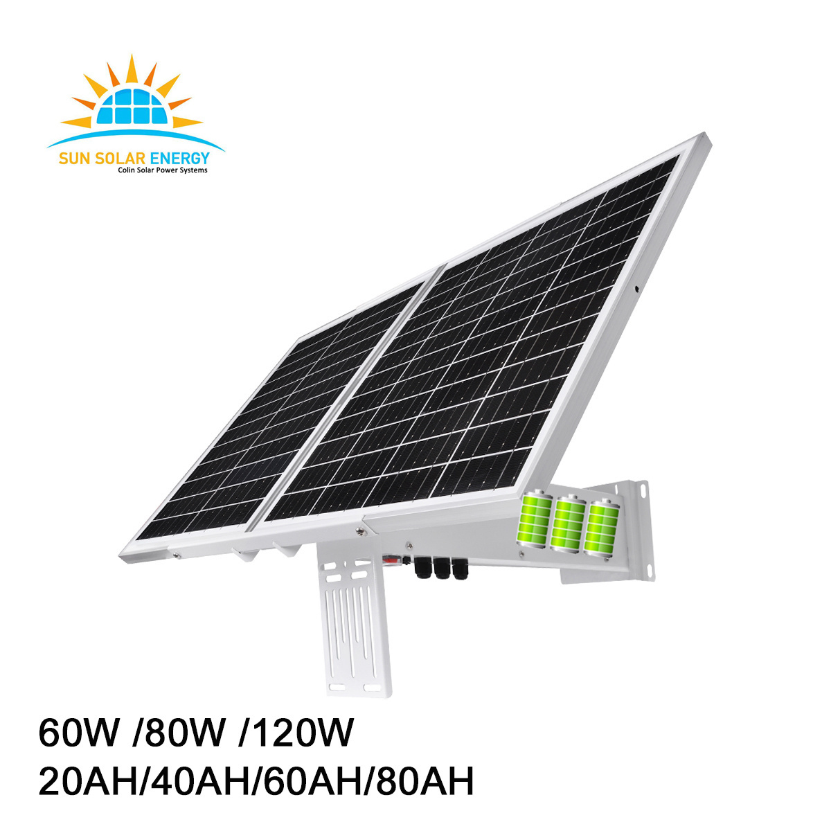 40w 60w 80w 120W solar panel  10AH 20AH 30AH 40AH 60AH real 18650 battery  dc12v dc5v power output MPPT system