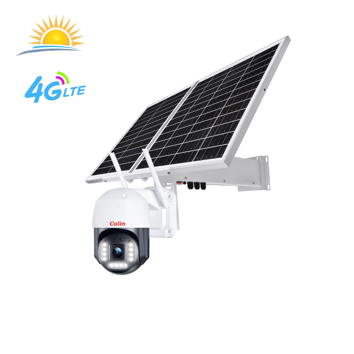 LS Vision 4MP WIFI camera light with sim card Wireless street panel for trail camera Waterproof Outdoor PTZ 4G Solar CCTV Camera