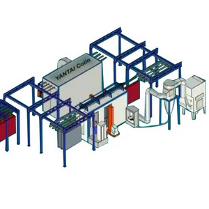 manual automatic powder coating line aluminum powder coating line with spraying robot