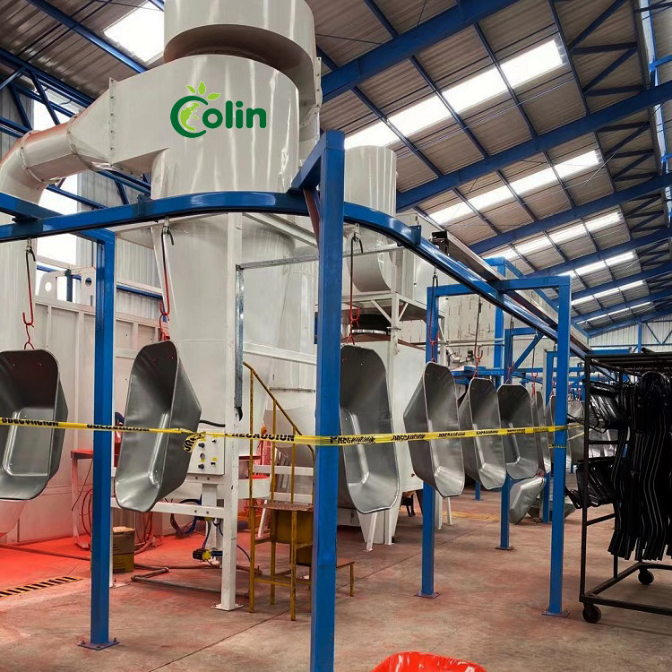 Quick Color Change Stainless Steel Powder Coating Plant With Automatic Surface Pre-treatment Washing System