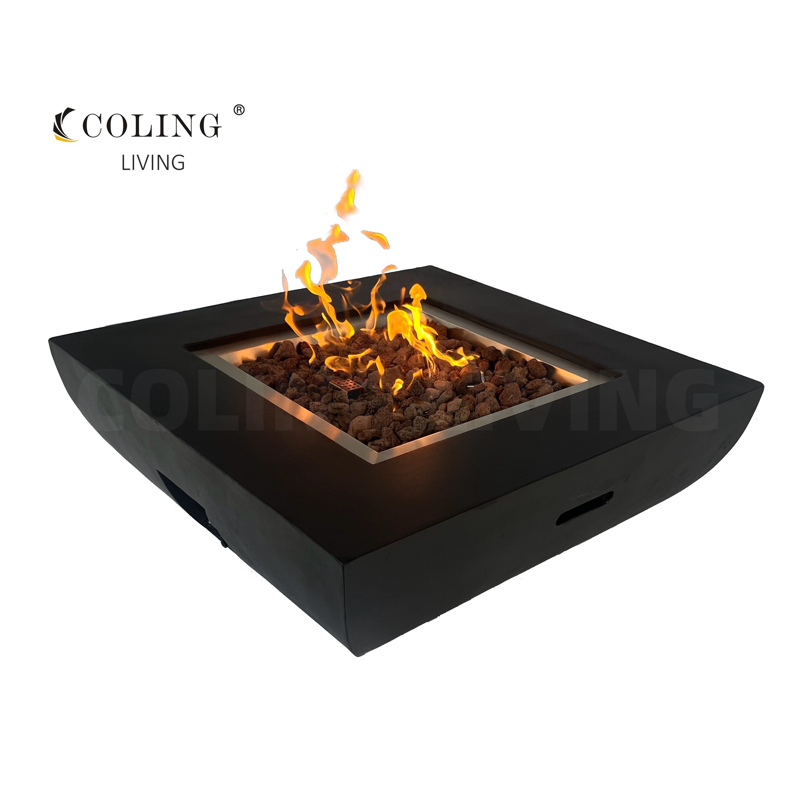 COLG86-2 Outdoor Liquid Propane LGP NG Gas bowl GFRC Concrete Fire Pit for Patio