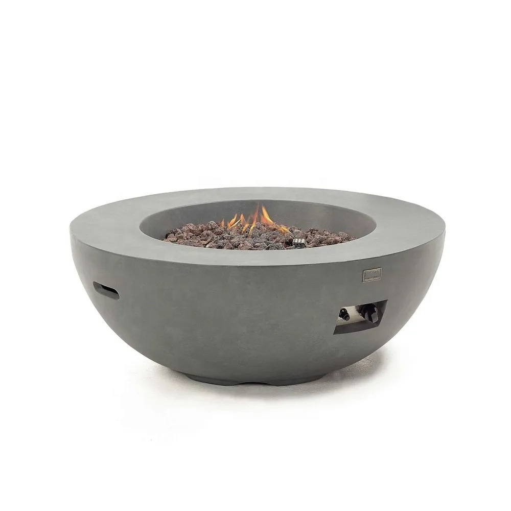 CG001-2  41.7'' Outdoor Round Firebowl Hotel Decorative Propane Concrete Fire Pit Bowl