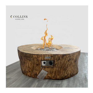 COLG005-2 COLING Garden set with fire table concrete gas fire pits Woodgrain concrete fire pit