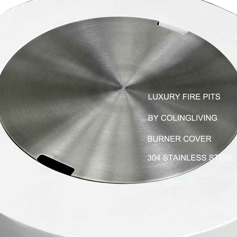 COLG001 Hot-selling round fire table with stainless steel concrete GRC gas fire pit for patio