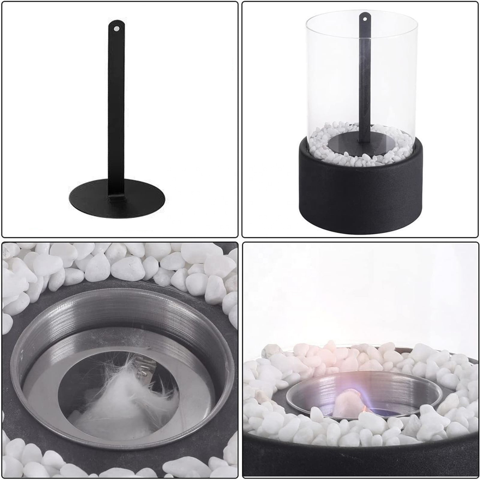 Indoor/Outdoor Portable Tabletop Fire Pit Bowl Smokeless Ethanol Mini Fireplace