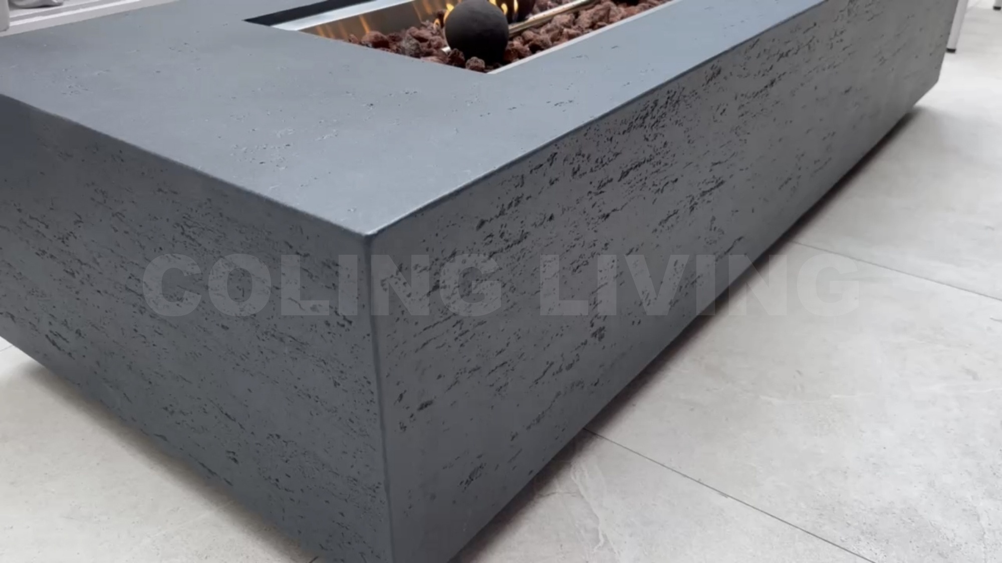 COLG007-2 Coling modern garden decoration large gas fire pit outdoor gas propane smokeless fire pit