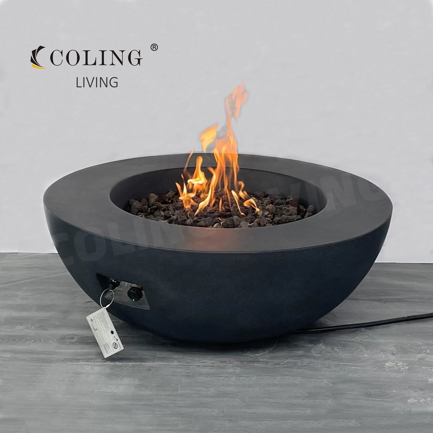 CG001-24 CE CAS certificate Outdoor GFRC/GRC gas fire pit bowl for garden patio heater