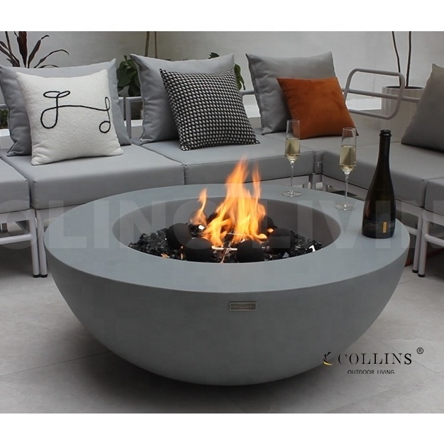 CG001-24 CE CAS certificate Outdoor GFRC/GRC gas fire pit bowl for garden patio heater