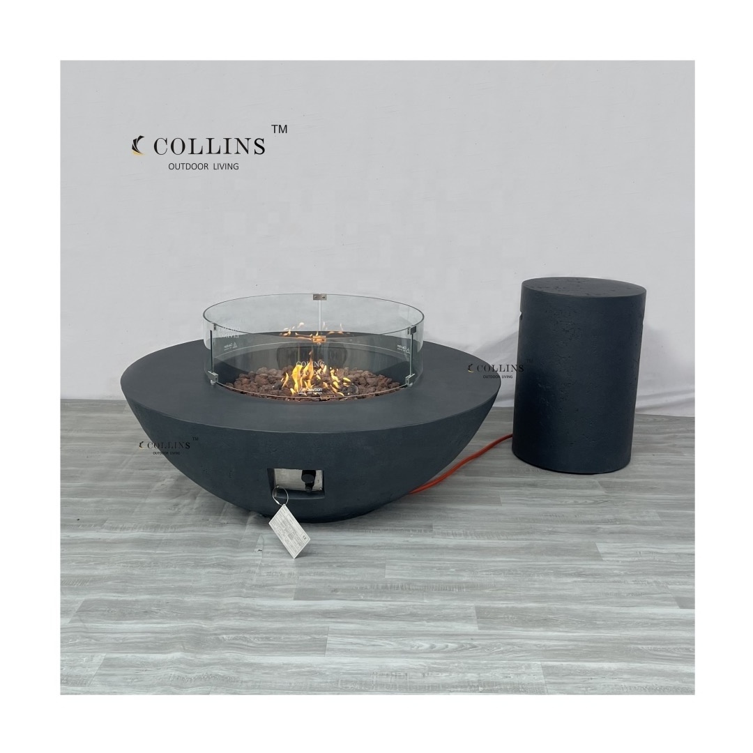 COLG001-18  COLINGLIVING Garden Outdoor Lightweight GRC Concrete Gas Fire bowl firepits for Garden Backyard