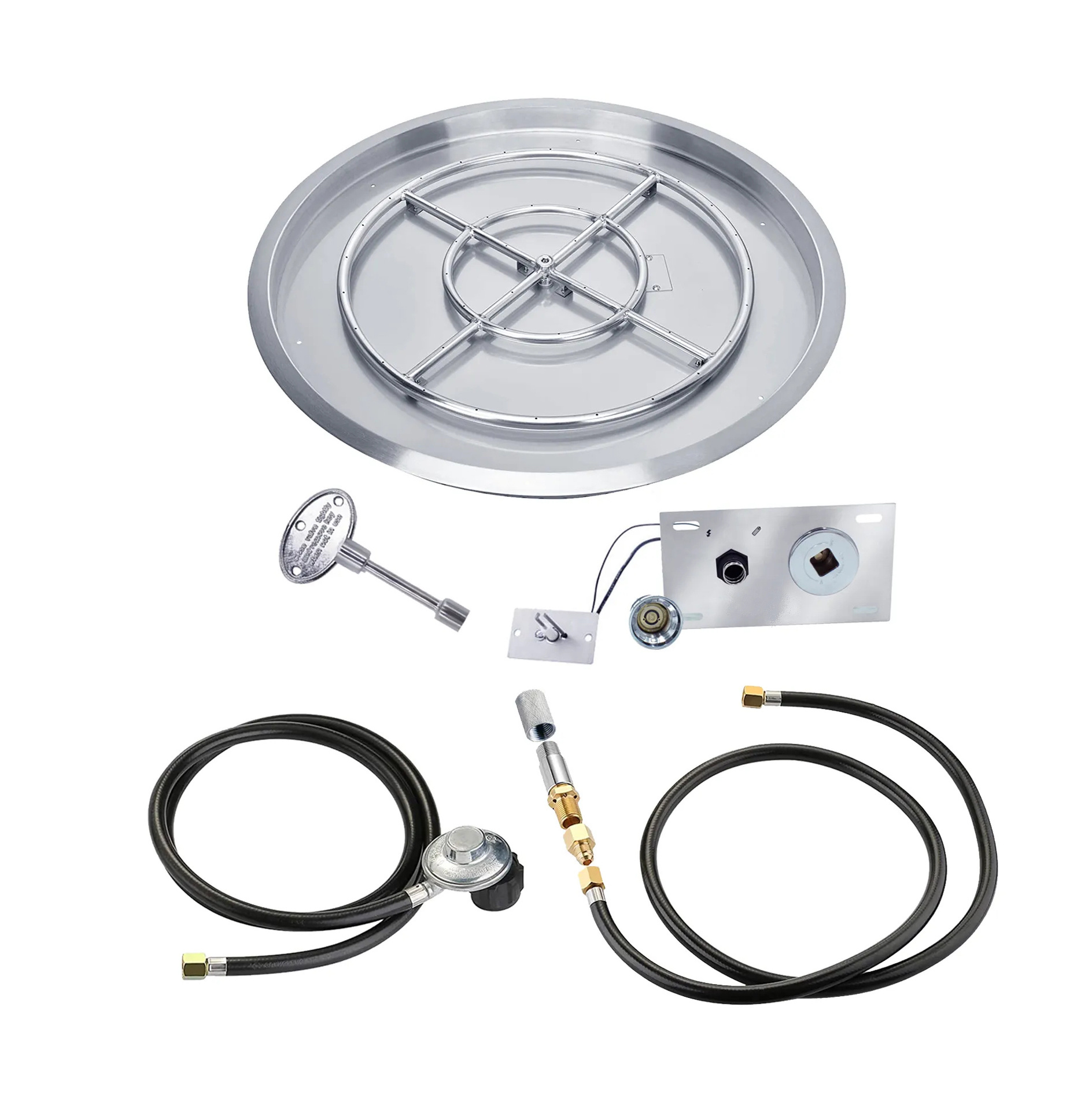 Gas Burner ring fire pits with spark ignition kit gas fire pit with nozzle Valve