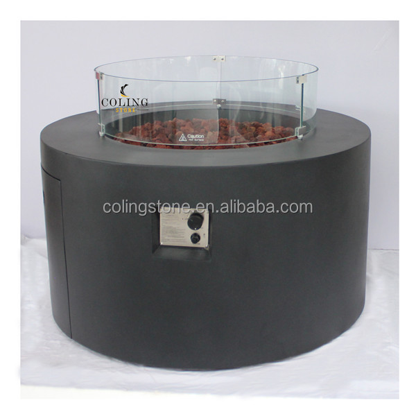 CG004-1 factory directly selling Outdoor round Gas Fire Pit Outdoor Heating Round Concrete tabletop fire pit