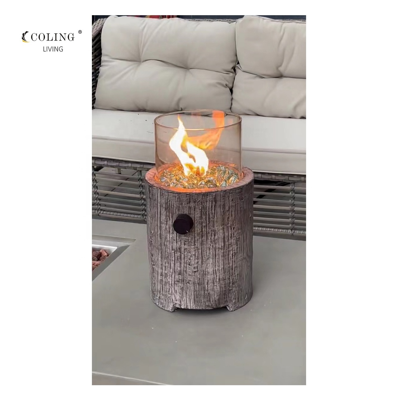 Coling Living concrete tabletop fire pits Smokeless portable fire pit