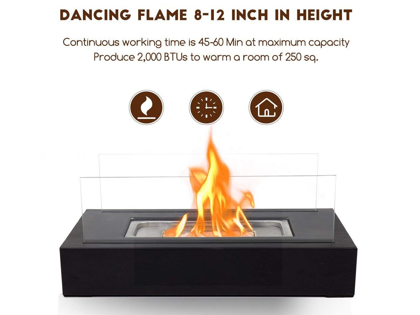 COLG612 -1 Indoor tabletop small alcohol lamp heating stove portable ethanol real fire fireplace