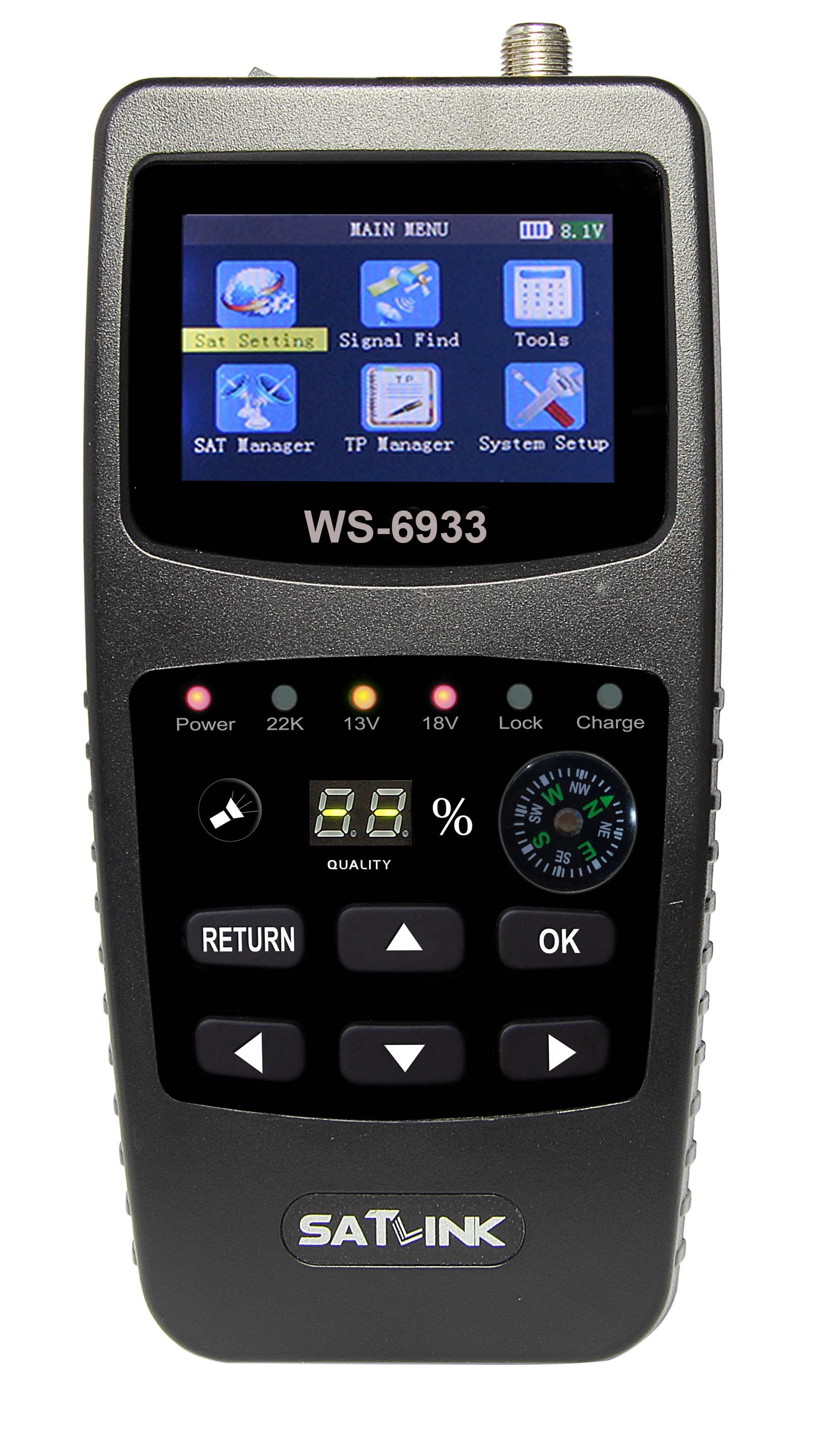 Super Max 9200 Satellite Receiver,WS6933 DVB-T&DVB- S 3.5 Inch LCD Screen SATLINK WS6933 Satellite Finder Meter WS-6933