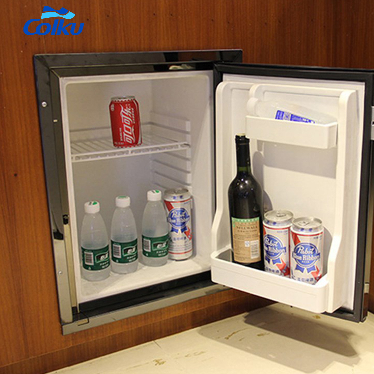 40L 50L Build in Drawer DC Compressor 12V 24V Boat Refrigerator with Fridge Freezer Two Rooms for Yacht Caravan RV Car