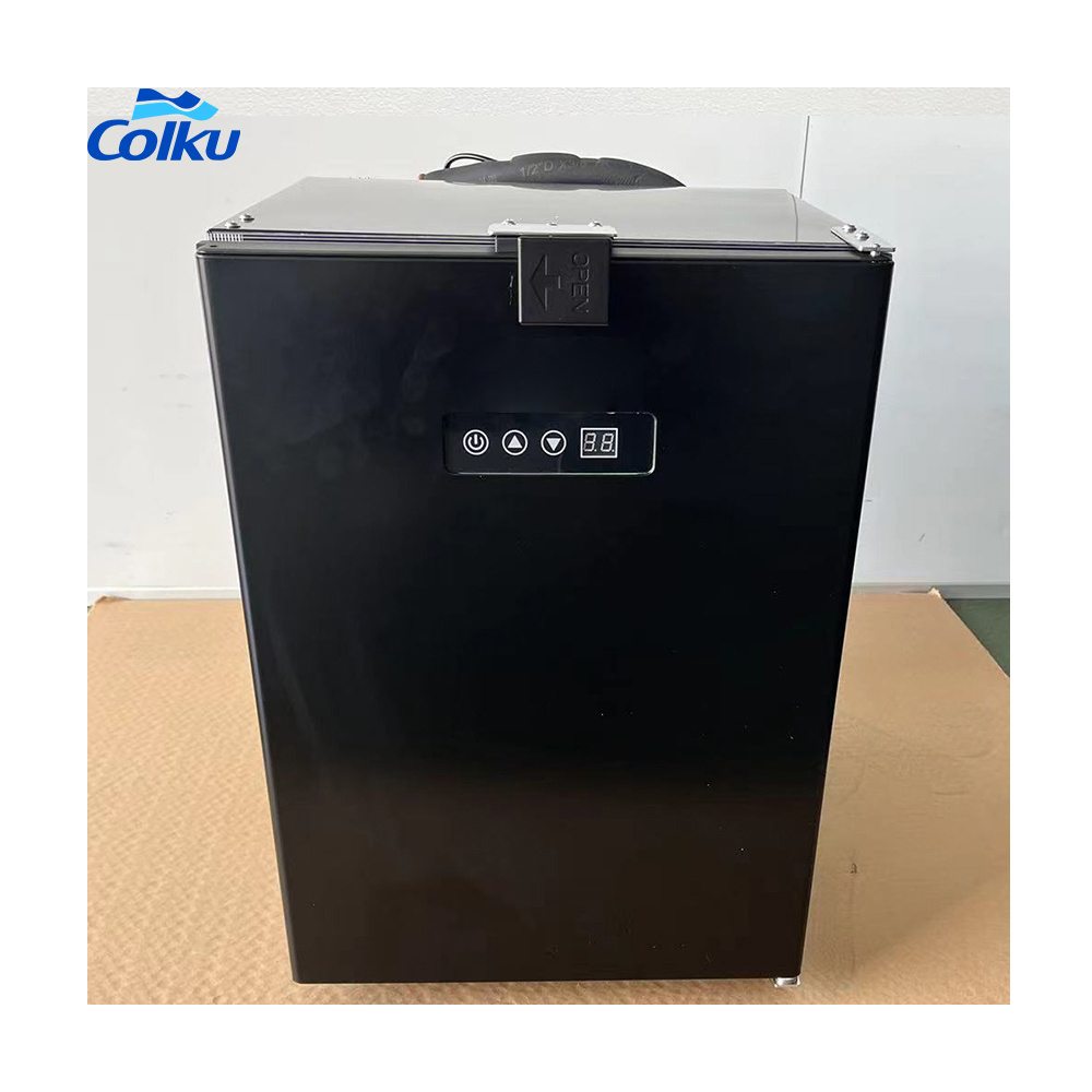 12V 110V  Mini Built in Fridge Compact Refrigerator with Lock Stainless Steel Camper Trailer RV Fridge For Refit