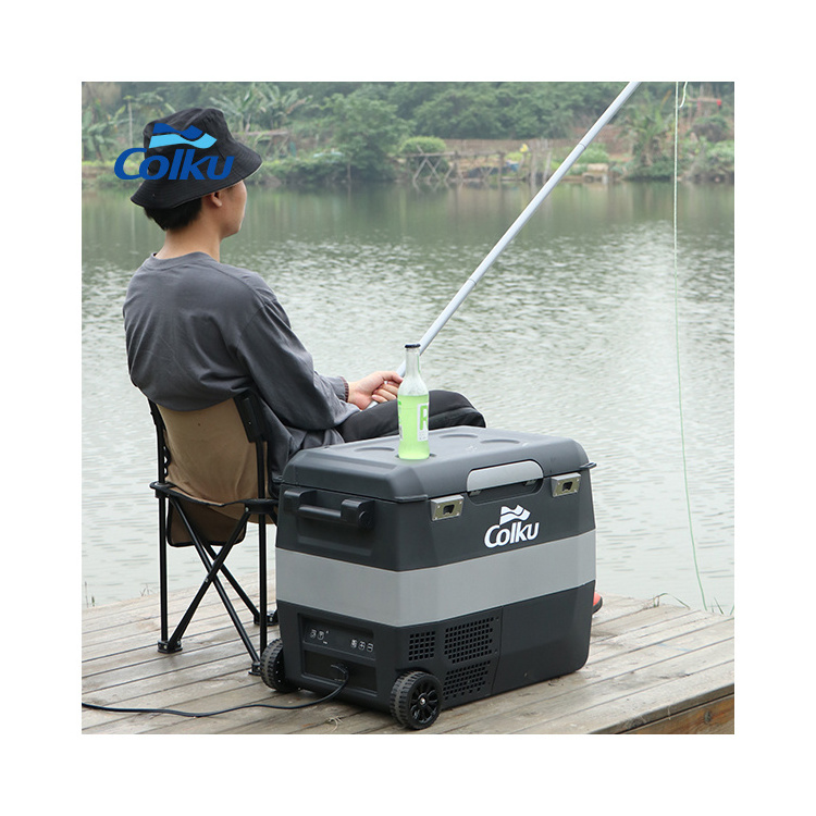 New Trends Battery Operated Ice Cooler Box 40L Mini 12v Portable Car Fridge for Campers