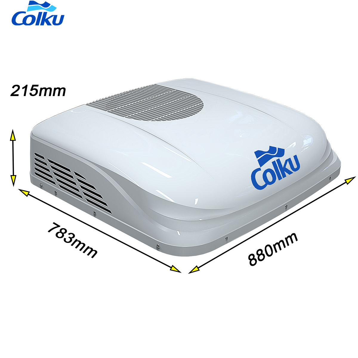 New Design LT20 Colku 12v 24v Roof Top Air Conditioner For Truck Parking Cooler With Electric Compressor 12 Volt Caravan Air Con