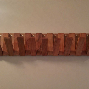 Custom collins oak wood  Oak wood rack hanging hooks for jackets coats hats and scarves