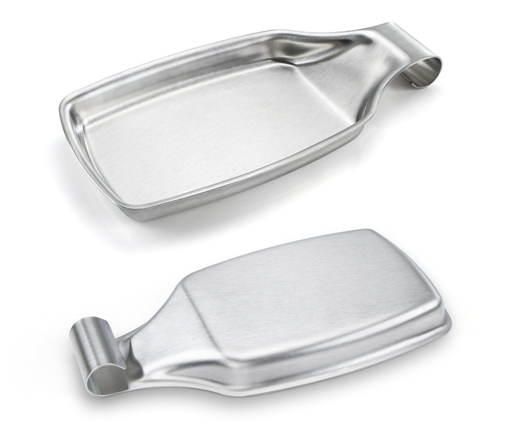 Durable Stainless Steel  Dish Serving plate Spoon Holder Rest for Kitchen Spatula Ladle Brush