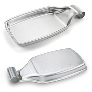 Durable Stainless Steel  Dish Serving plate Spoon Holder Rest for Kitchen Spatula Ladle Brush