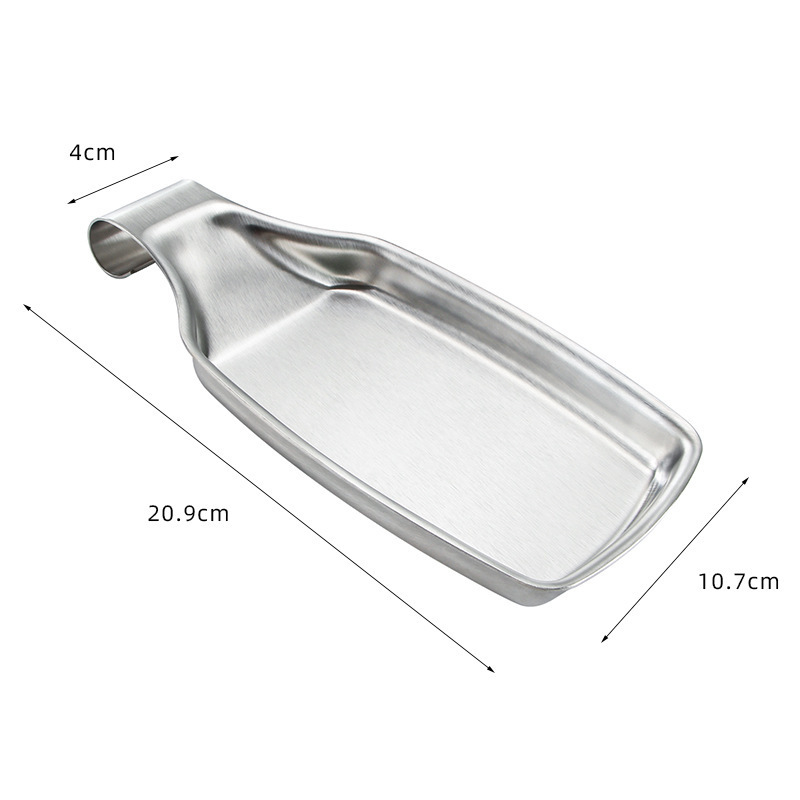 Durable Stainless Steel  Dish Serving plate Spoon Holder Rest for Kitchen Spatula Ladle Brush