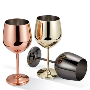 Stemmed Stainless Steel Wine Glasses with Lid Double Wall Insulated Wine Tumbler Unbreakable Goblets Wine Glasses