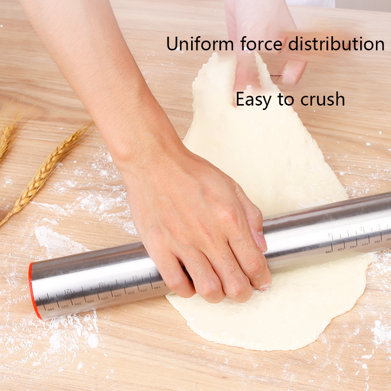 High Quality Stainless Steel Adjustable Rolling Pin with Thickness Rings