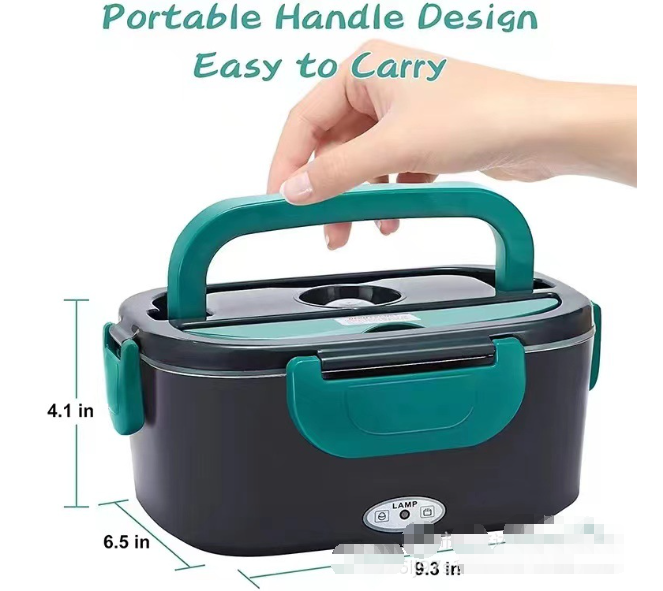 Heating lunch box with handle Lunchbox for students Stainless steel electric lunch box