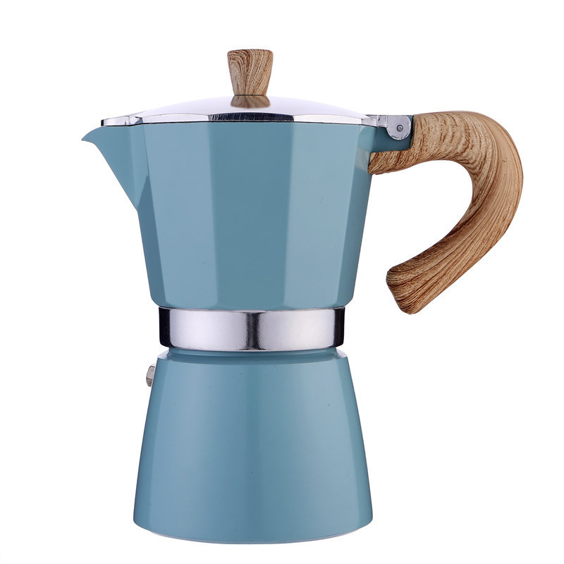 6 Espresso Cup Moka Pot -  Italian Coffee Maker, Manual Cuban Percolator Machine Italian Coffee Maker for Cappuccino or Latte