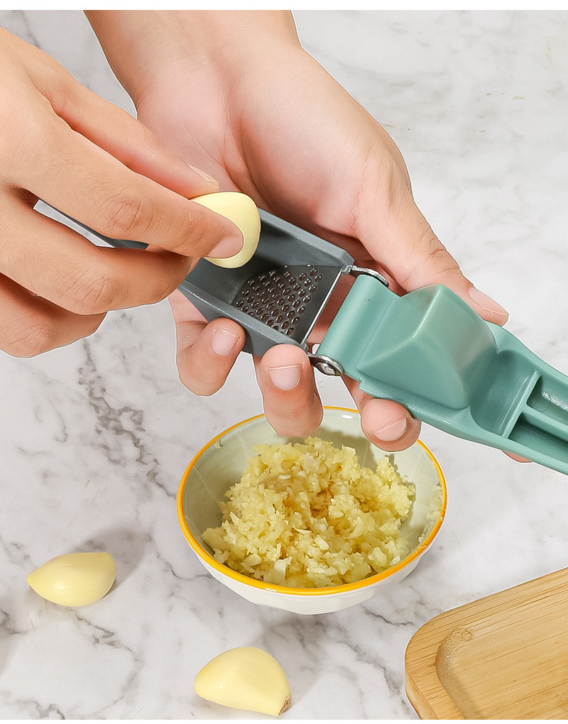 Garlic press puree  Stainless steel garlic stamping tool Ginger garlic crusher