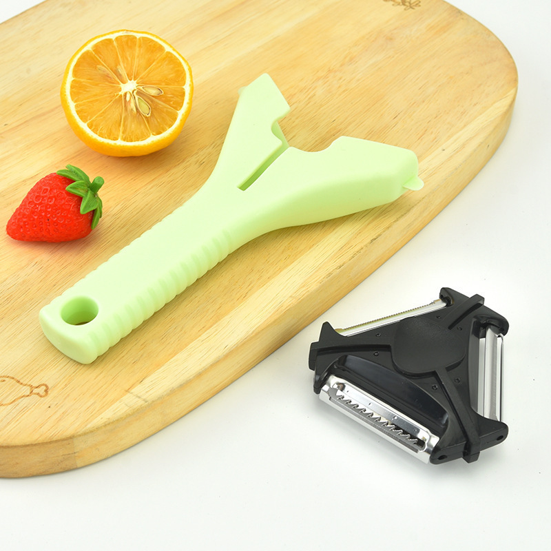 Stainless steel multifunctional triangular wire planer, household kitchen peeler, convenient and easy to store, three in one